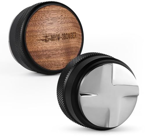 MHW-3BOMBER 58mm Coffee Distributor, Espresso Distribution Tool Adjustable Height, Espresso Leveler Stainless Steel Wedge Base Fit for 58mm Portafilter, Coffee Accessories for Home Barista,T5270L4-OS