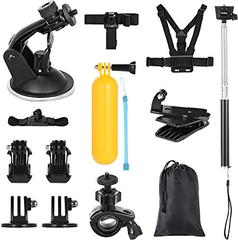Namolit 14-in-1 Action Camera Accessories Kit Sports Camera Accessories Set Replacement for GoPro Hero 10 9 8 Max 7 6 5 Insta360 Xiaomi YI Action Cameras with Carrying Bag