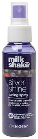milk_shake | Silver Shine Toning Spray 100 ml, Spezifisches Anti-Gelb Toning Spray für blondes oder graues Haar, mit violettem Pigment, Made in Italy