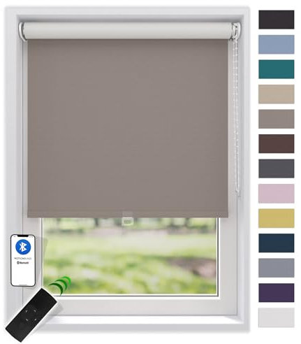 EFIXS Thermorollo White Reflex, Breiten: 43-243 cm, Höhe bis 275 cm, Hier 43 x 190 cm (BxH) Graubeige, Verdunklungsrollo mit Reflexionsbeschichtung, Kettenzug