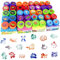 Diompirux 40 Stück Stempelset Tiere, Selbstfärbende Stempel Set, Kinder Briefmarken, Niedliche Spielzeugstempel aus Plastik, für Kinder, Party Favor, Geburtstagsgeschenk, Klassenzimmer-Preise