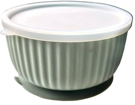 Gamelles pour chat avec ventouse de 400 ml avec couvercle en silicone – Gamelle surélevée en silicone avec fond antidérapant pour nourriture sèche, nourriture humide et eau – Gamelle d'eau en silicone