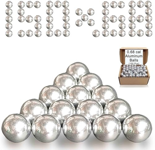 CCFREELIFE Pelotas de autodefensa, calibre 150 x 27 mm, de aluminio, 20 g, no letales, reutilizables, ideales para defensa personal y práctica