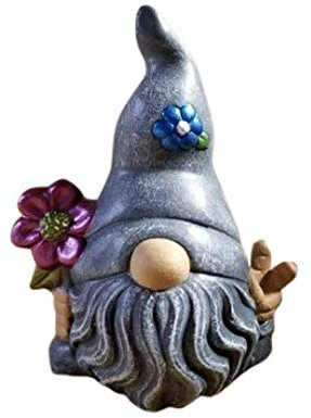 Home Deko Gartenzwerg Statue Gartenzwerg Willkommensschild im Freien handbemalt speziell beschichtet Gesc henke für Teenager Zimmerdeko Garten Deko DraußEn (Grey, One Size)
