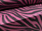 Tissu jersey simple stretch doux au toucher - Imprimé zèbre - Magenta