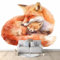 Art Fototapete Tapete Tierische Mutter und Kind Fuchs Vlies Tapeten Moderne Wandtapete Wohnzimmer Schlafzimmer Study Wohnzimmer Restaurant Cafe Dekoration 200 x 140 cm