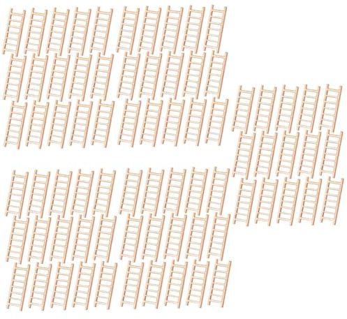 ibasenice 75pcs Wooden Ladder Decorations for Landscape Realistic Simulation Stairs for Sand Table and Plant Displays