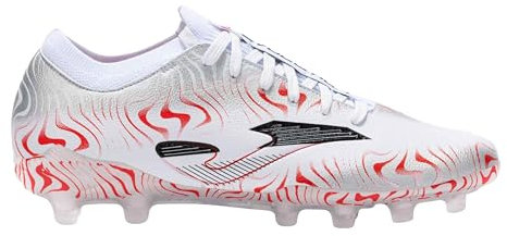 Joma Botas de Fútbol para Césped Natural y Artificial, 40-46 – Blanco Negro Artificial Evolution Cup Brinda Ligereza, Velocidad y Dominio para Entrenamientos de Alta Intensidad