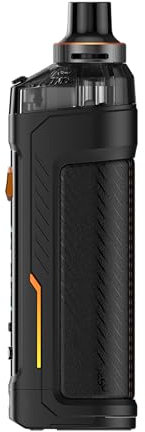 Vaporesso Armour GS Sub Ohm Pod Kit Black Removable 18650 Battery (sold separately) 5-80W Variable Wattage Pulse Mode No Nicotine