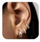 3 Paar Sterling Silber Ohrringe für Frauen, Ohrhänger Creolen 925 Ohrstecker Set Earrings für Mehrere Piercing Knorpel Hypoallergen Ohrringe Cubic Zirkonia Kleine Ohrring