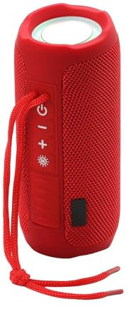 Waterpr.oof TG227 Altavoz Bluet.ooth portátil para exteriores, subwoofer inalámbrico, mini barra de sonido con ranura para tarjeta AjD84 (rojo, 10 x 10 x 18 cm)
