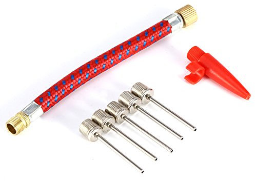 cardyven 7pcs Pumpadapter -Kit, Pumpennadel -Inflator -Adapter -Kit -Metall und Kunststoff -Reifenrohr -Inflator -Kit für Bi -Ke -Reifen, die meisten aufblasbaren Kugeln und Luftzugbetten