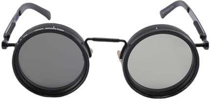Topiky Verstellbare Tönungssonnenbrille, 9 Gänge ND2-400-Filter, 49 Mm Runde Polarisierte Sonnenbrille, Polarisierte Angelsonnenbrille für Erkundungen Im Freien