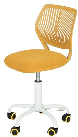 FurnitureR Bunter Schreibtischstuhl, moderner höhenverstellbarer Computerstuhl ohne Armlehnen, ergonomischer Drehstuhl für Kinderzimmer und Home Office