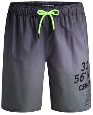 Camp David Herren Beachshorts mit Farbverlauf und Print