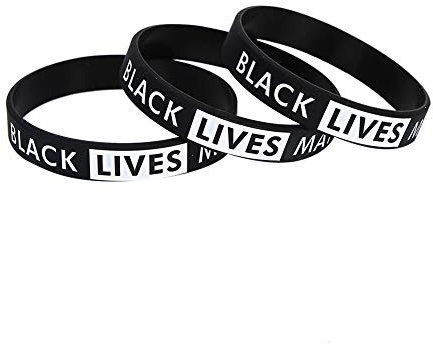 Vistreck 3 Stück Black Lives Matter Motivierendes Silikonarmband Zur Inspiration und Unterstützung – Graviertes Zubehör