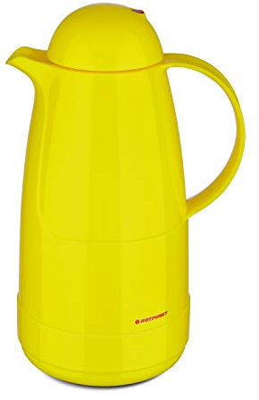 ROTPUNKT Isolierkanne 215 Christine 1,5 l | Zweifunktions-Drehverschluss | BPA Frei- gesundes Trinken | Made in Germany | Warm + Kalthaltung | Glaseinsatz | Honey Melon