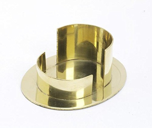 Kerzenhalter Oval aus Messing Gold poliert (Innen 7 x 5 cm) für Ellipsenkerzen, Ovalkerzen