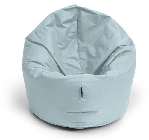 BuBiBag Sitzsack M - XXL 2-in-1 Funktionen mit Füllung Sitzkissen Bodenkissen Kissen Sessel BeanBag (70cm Durchmesser, grau)