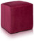Ecopuf Cube - Sitzhocker Hocker Kunstleder Mikrofaser Sitzbox Quader Würfel Pouf Ottomane Fußbank für's Wohnzimmer Wohneinrichtung 40x40x40 cm Faber Bordeaux A9