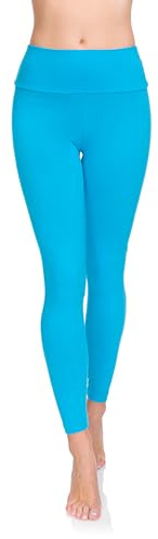 SOFTSAIL Leggings 95% Cotton Womens Leggings High Waist Leggings Full Length Ladies High Waisted Leggings Tummy Control Lady Legging Stretchy Pants Free Time Relax Walking