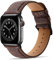 Tasikar Lederarmband Kompatibel mit Apple Watch Armband 42mm(Series 10) 41mm 40mm 38mm Premium Echte Leder Ersatzarmband Kompatibel mit Apple Watch SE Series 10 9 8 7 6 5 4 3 2 1, Dunkelbraun