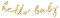 DekoHaus 1 Stück Banner Hello Baby in Gold Partyzubehör