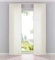 Gardinenbox 2er Pack Flächenvorhänge Schiebegardinen komplett Set Cationic Blickdicht Leinen Optik Natura seidenmatt HxB 245x60 cm Creme Landhaus Stil, 204411-2