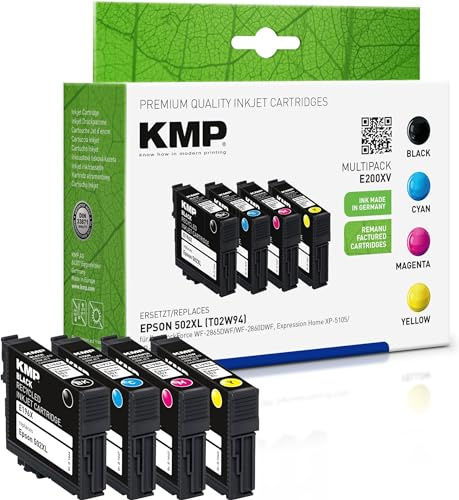 KMP Tinte Kombi-Pack ersetzt Epson Epson 502XL Kompatibel Kombi-Pack Schwarz, Cyan, Magenta, Gelb E1
