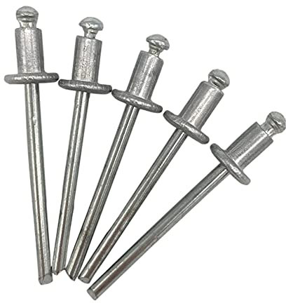 (400 Stück) Blindnieten 4,0 x 6 mm, Kuppelkopf offen Typ, DIN 7337, Aluminium Niet und Stahldorn Popnieten (400, 4,0 x 6 mm)