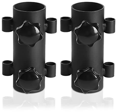 kawehiop 2 Pieces Stainless Canopy Fixed Ground Poles with Dual Spikes Universal Iron Rod Tubes Tarps Accessories
