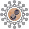 220Pcs Grey Screw Caps Hinged Plastic Screw Cover Caps for M 4 /M6/M 8 Screws