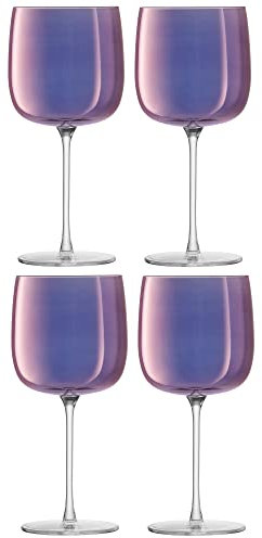 LSA International Aurora AR05 Weinglas, 450 ml, Polarviolett, handbemalt, 4 Stück