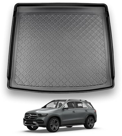 NOMAD Boot Liner for Mercedes GLE (2018+) Premium Tailored Boot Mat | (Fits 7 Seats Model with 3rd Row Folded) Protector Raised Edges Easy Install Waterproof Accessory Tray Pet Friendly Trunk Mat