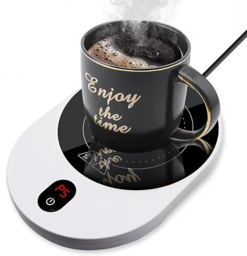 PYXISTIFY 200W Coffee Cup Warmer – Electric Coaster with 5 Temp Gears up to 212℉ (100℃) – Auto Shutoff - Waterproof Plate Boils Water – Heating Wax, Tea, Cocoa, Milk – Smart Beverage Warming (No Cup)