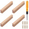 NAKUPENDA 4 Stück Schrankgriffe Holz Griff Schubladengriff Holz Möbelgriff Holztürgriff Türgriff Schrankgriff für Tür Schrank Schublade,96mm Lochabstand (Buche)