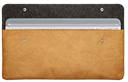 kwmobile Housse Clavier Ordinateur Compatible avec Logitech MK470 - Pochette de Protection Keyboard - Marron