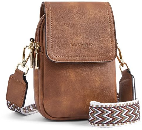BOSTANTEN Handy Umhängetasche Damen, Handytasche zum Umhängen Leder, Handytasche mit Geldbörse zum Umhängen, Handtasche Damen umhängetasche