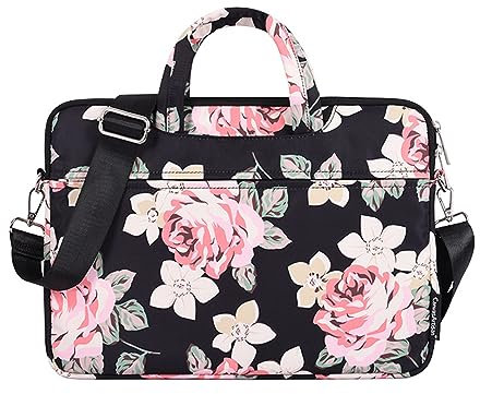 ENEN Sacoche pour Ordinateur Portable Porte-Documents Sacs À Main, Sac D'ordinateur Portable pour 13 15 Ordinateur Portable Ordinateur Portable Sacs À Bandoulière (13 Pouces,Noir)