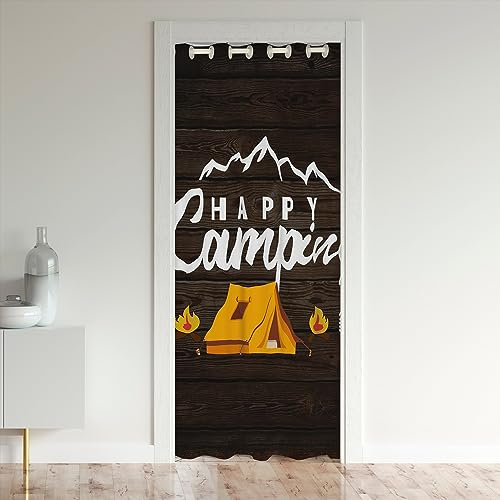 Happy Tenda per porta con camper, per la privacy, con finestre e camper, tenda oscurante per camera da letto e soggiorno, 86 x 203 cm