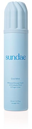 sundae Whipped Shower Foam Cool Mint Foaming Body Wash 8.9 fl oz, 265ml with Kakadu Plum & Finger Lime