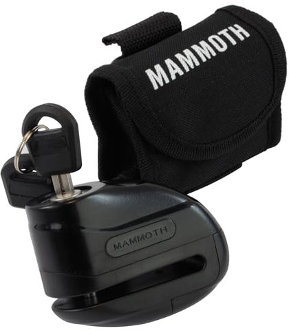 Mammoth Security Motorcycle Disc Lock Rouge Anti-Theft Brake Disclock (Black, 6mm Pin)