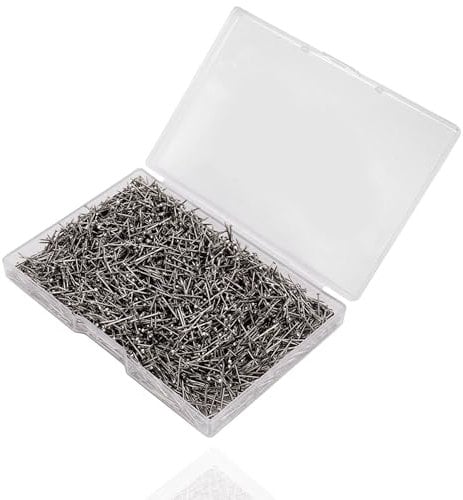 2000x Stecknadeln - Reißnägel & Kopfnägel 13 mm - für Nähen, das Dekorieren & DIY & Basteln Silber
