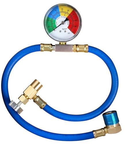 BACOENG R134a Recharge Kit (65cm de long) Climatisation Voiture avec Mesure pour Voiture (1/2 Filetage)