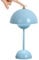 LED Flowerpot Tischlampe Kabellos mit Akku, Nachttischlampe Touch Dimmbar Flowerpot Lamp mit 3 Helligkeitsmodi, Dekorative Retro Schreibtischlampe für Schlafzimmer, Bars, Restaurants (hellblau)