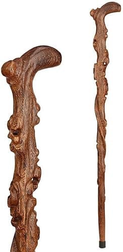 AYSOXDD Wooden Cane Solid Walking Stick Krücke Walking Cane Form Twisted Hickory Handcrafted Wood Cane Mit Griff, Unisex Cane Natürliches Erschwingliches Geschenk! 89Cm Für Ältere, Senioren