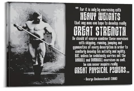 GUOYIN Motivationsposter für Übungen, Workout, 5 Stück, dekorative Leinwand, Familie, Schlafzimmer, Kunstwerk, Bild, Malerei, 50 x 75 cm