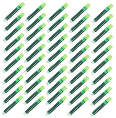 AUTSUPPL 50pcs Erasable Fountain Pen Ink Refills Blue Ink Converter Rotation Type for Students Practice Writing