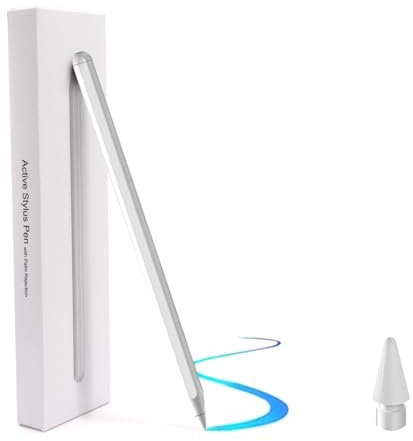 AJP Stylus Pen for IPAD, 13 mins Fast Charge IPAD Pencil with Palm Rejection, Tilt Sensitivity, Work for 2018-2024 IPAD Air 3/4/5/M2, IPAD Mini 5/6, IPAD 6/7/8/9/10, IPAD Pro 11/12.9/M4