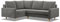 Mebligo - Ecksofa mit Schlaffunktion und Bettkasten Blank, Eckcouch mit Ottomane Links, Sofa L Form 226 x 175 x 92 cm, Couch mit Bonellfedern, Ecke Sofa Wohnzimmer, Schlafsofa - Hellgrau